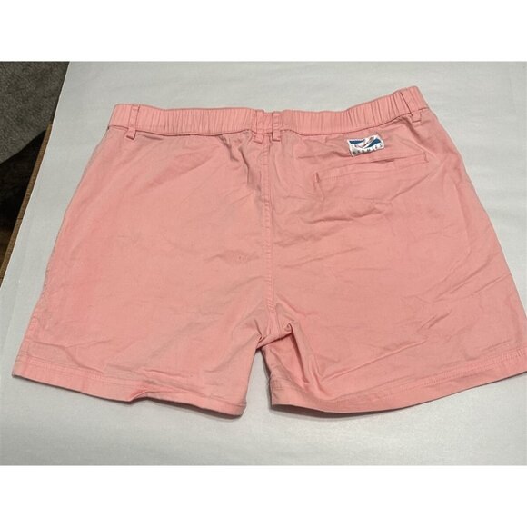 Bermies Mens Shorts Cotton Stretch Chino Golf Sporty Pink Peach Large - Picture 5 of 5